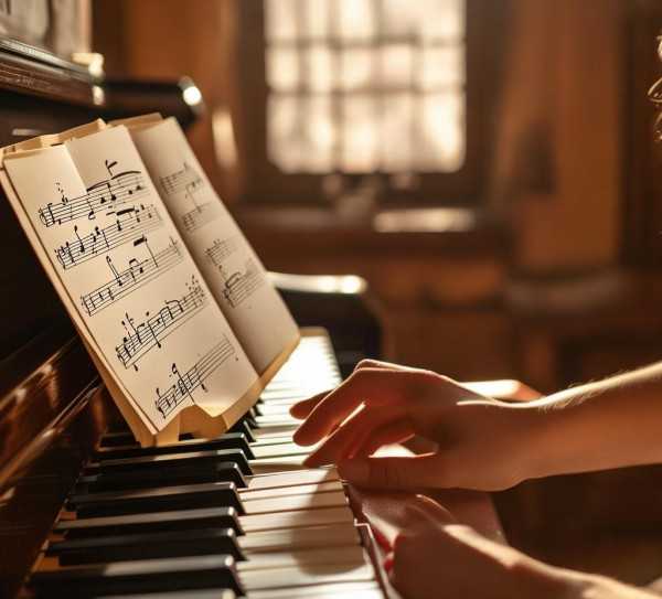 指尖轻舞，旋律悠扬，精选简单钢琴曲五线谱推荐与解析,轻拂指尖，悠扬旋律，好听简单钢琴曲五线谱推荐与解析,旋律,五线谱,音乐,第1张