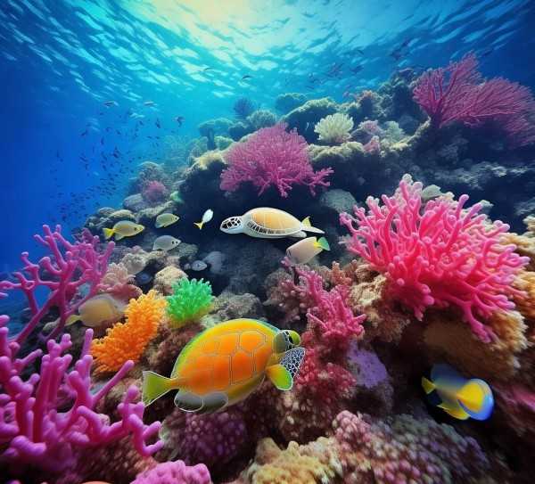 珊瑚颂歌，海洋瑰宝与自然奇迹的赞歌,珊瑚颂歌谱，海洋生物的瑰宝，自然界的奇迹,岁月,和谐,第1张
