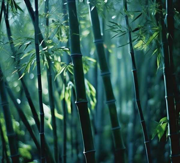 月下凤尾竹，清幽琴韵唤宁静